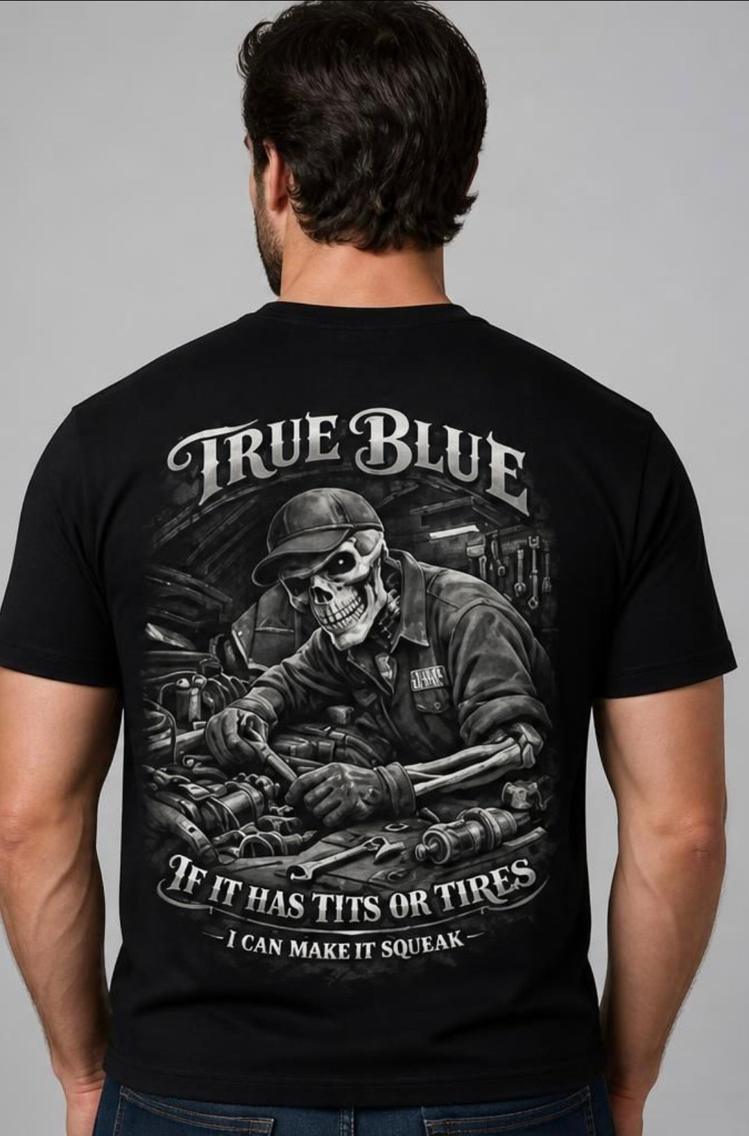 TRUE BLUE TITS OR TIRES TEE