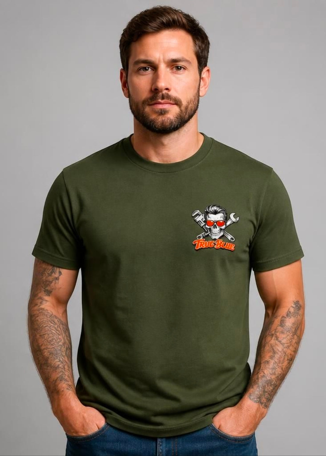 TRUE BLUE HIGH PAID BASTARD TEE