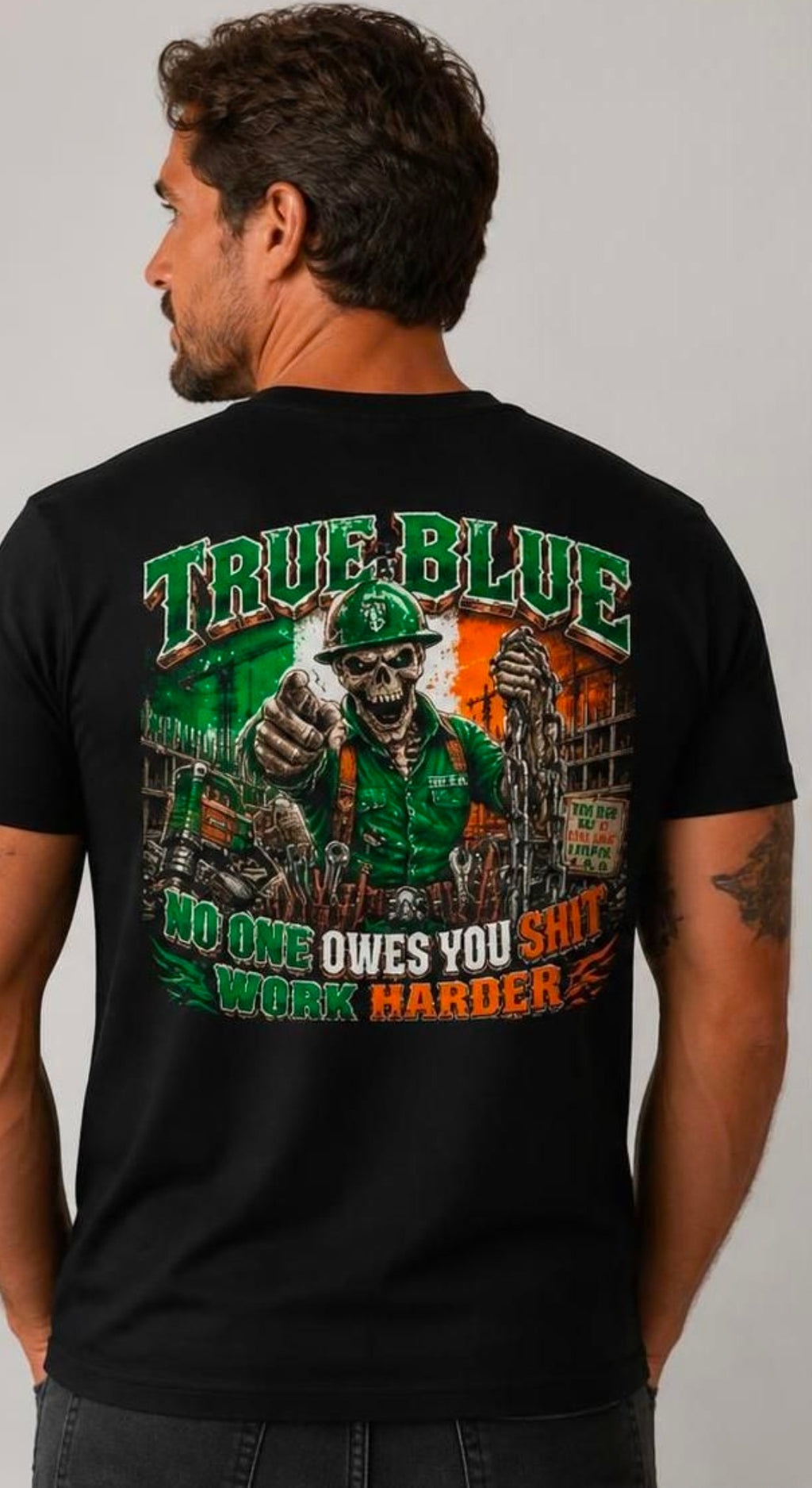 TRUE BLUE WORK HARDER TEE
