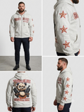 TRUE BLUE "RAMBO PANDA" PATCHED ZIP UP HOODIE