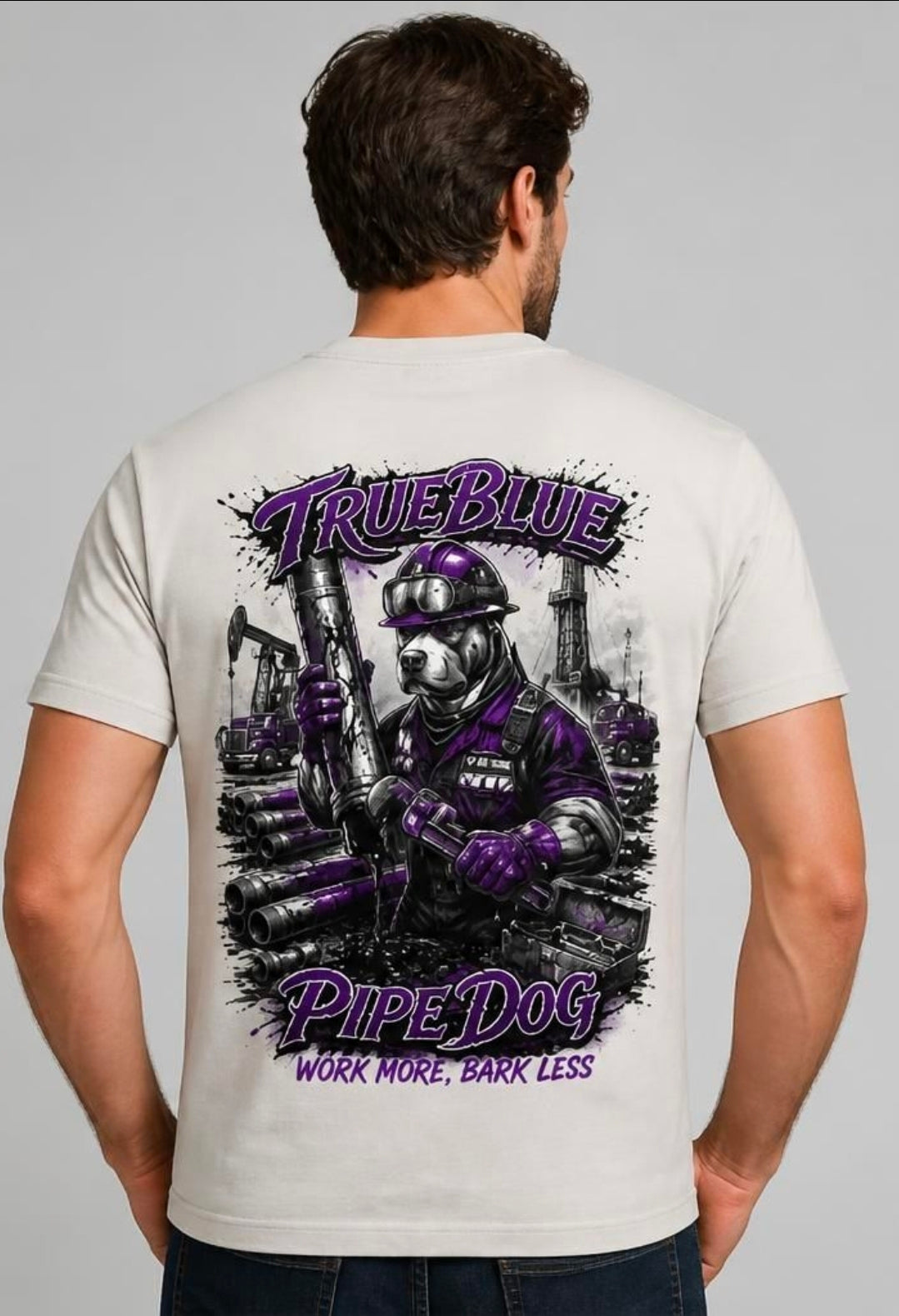 TRUE BLUE PIPE DOG TEE