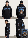 TRUE BLUE "GREASE MONKEY" PATCHED ZIP UP HOODIE