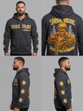 TRUE BLUE "DRILL IT TILL IT SQUIRTS" PATCHED ZIP UP HOODIE