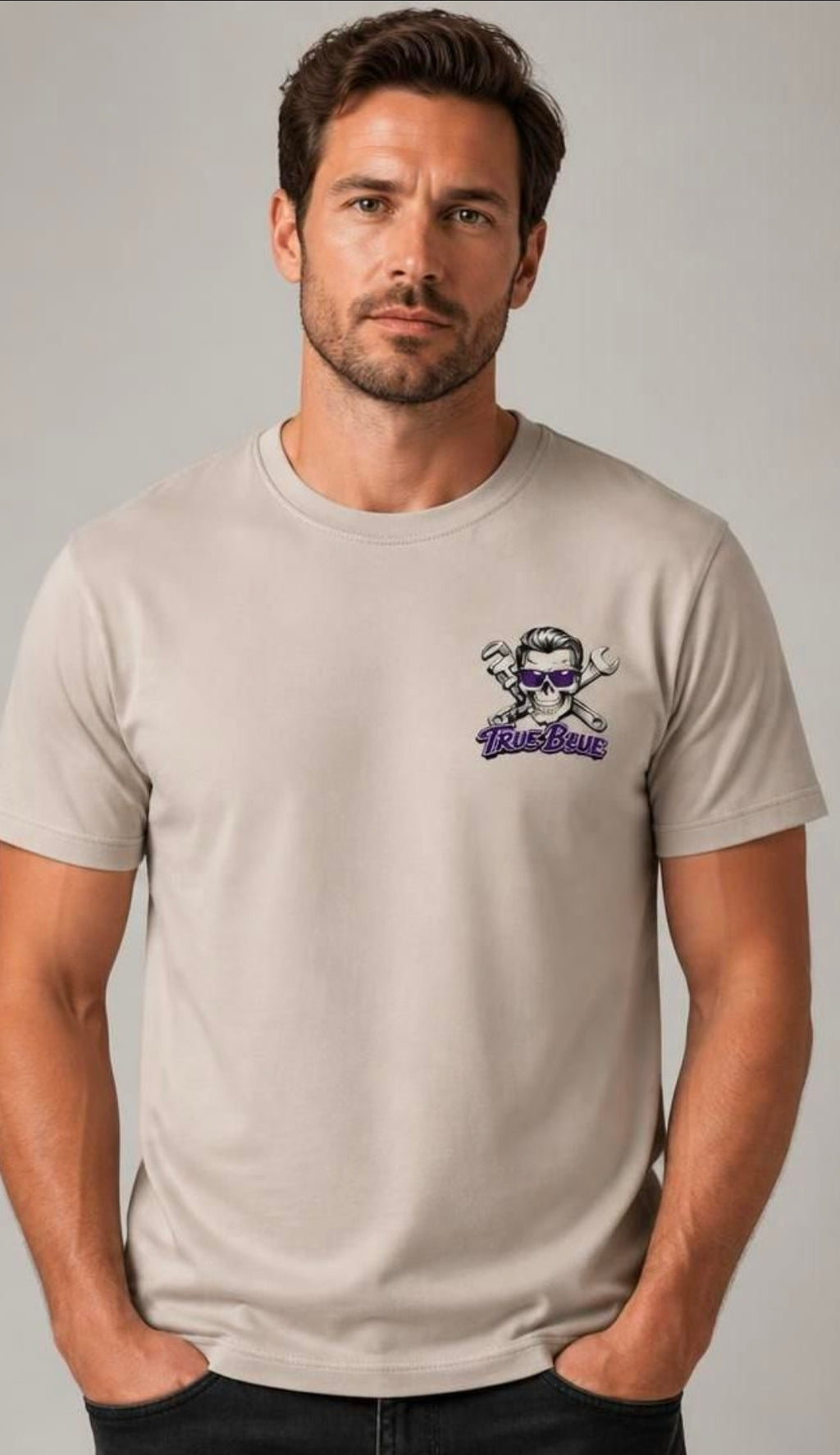 TRUE BLUE PIPE DOG TEE