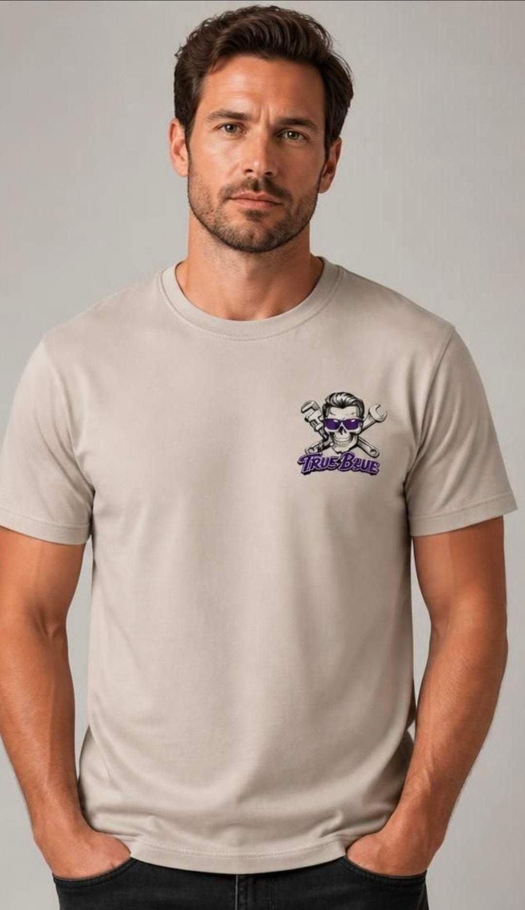 TRUE BLUE PIPE DOG TEE