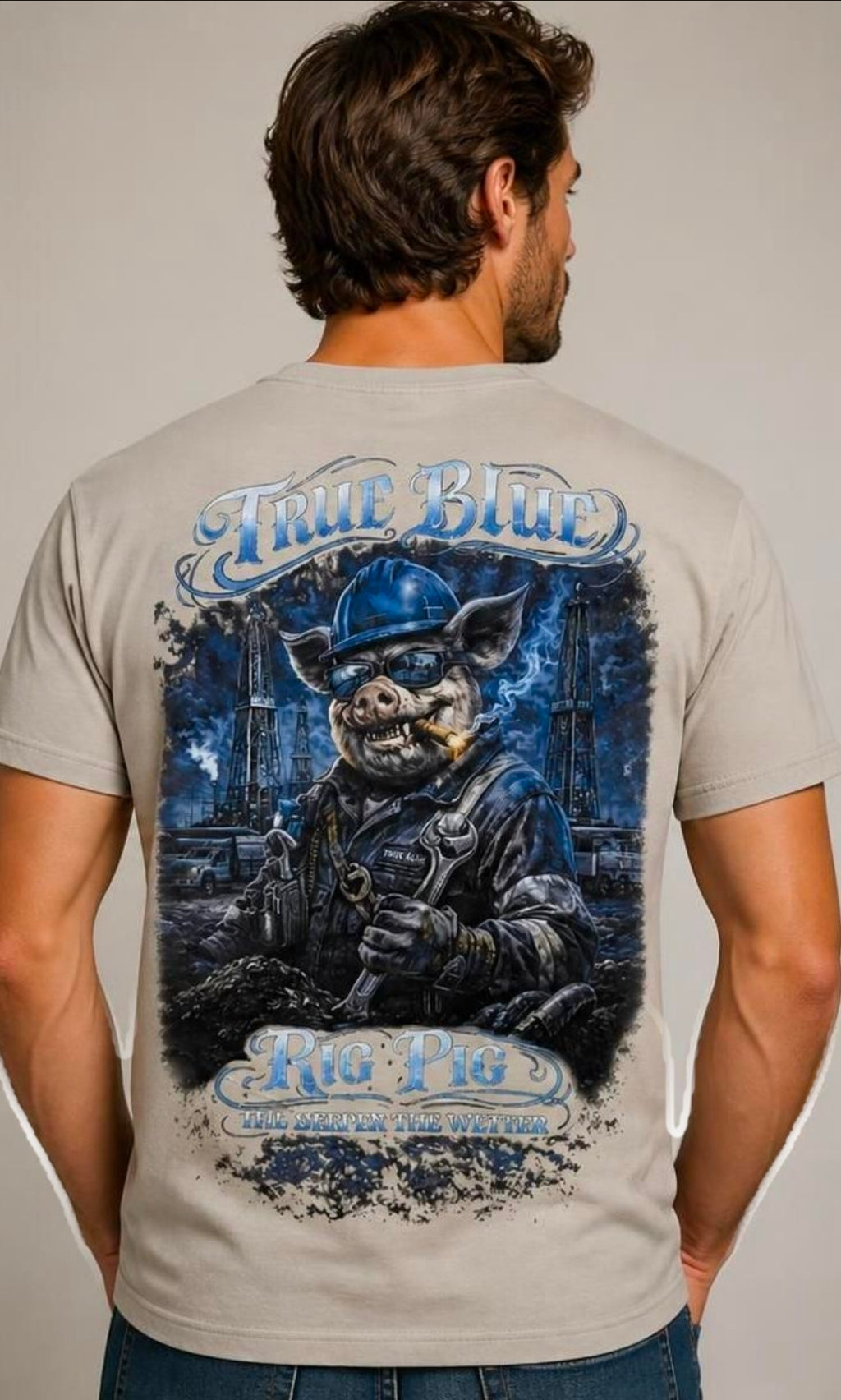 TRUE BLUE RIG PIG TEE