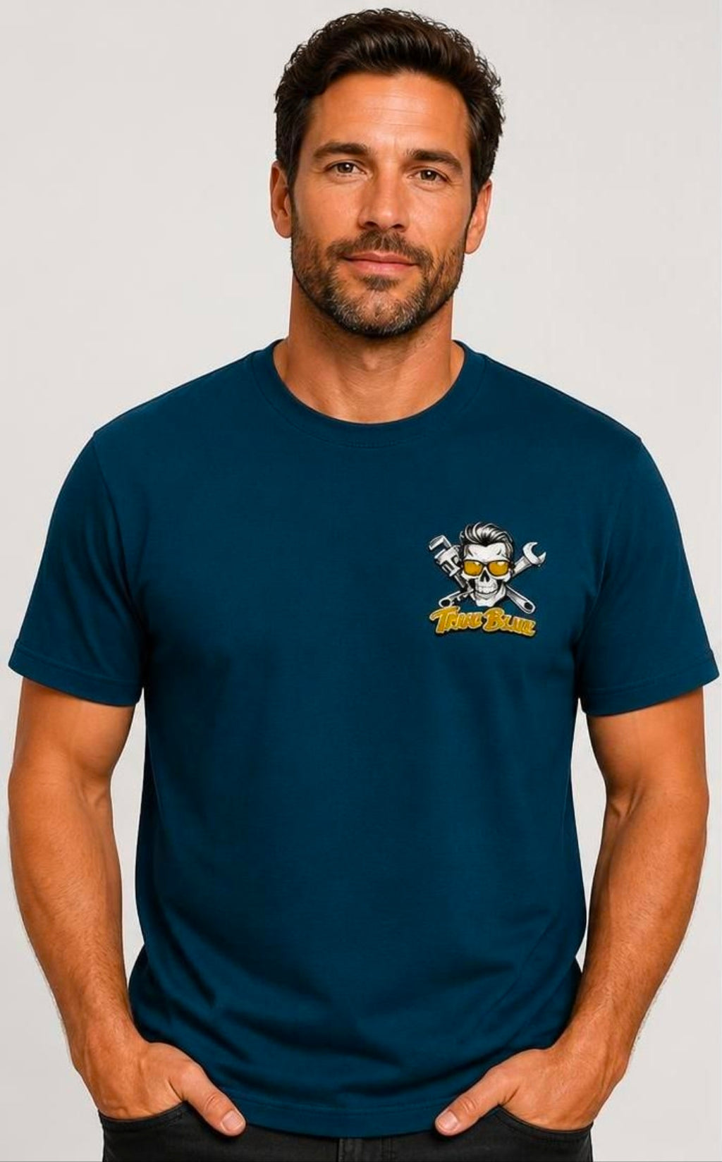 TRUE BLUE OILFIELD TRASH&CASH TEE