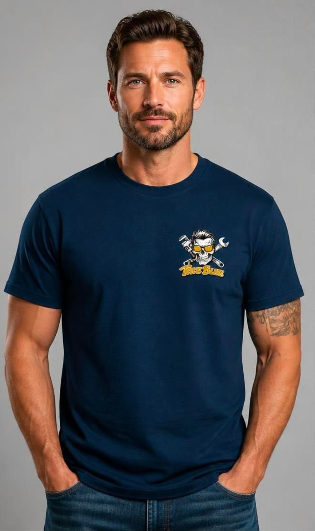 TRUE BLUE HIGH PAID DIRTBAG TEE