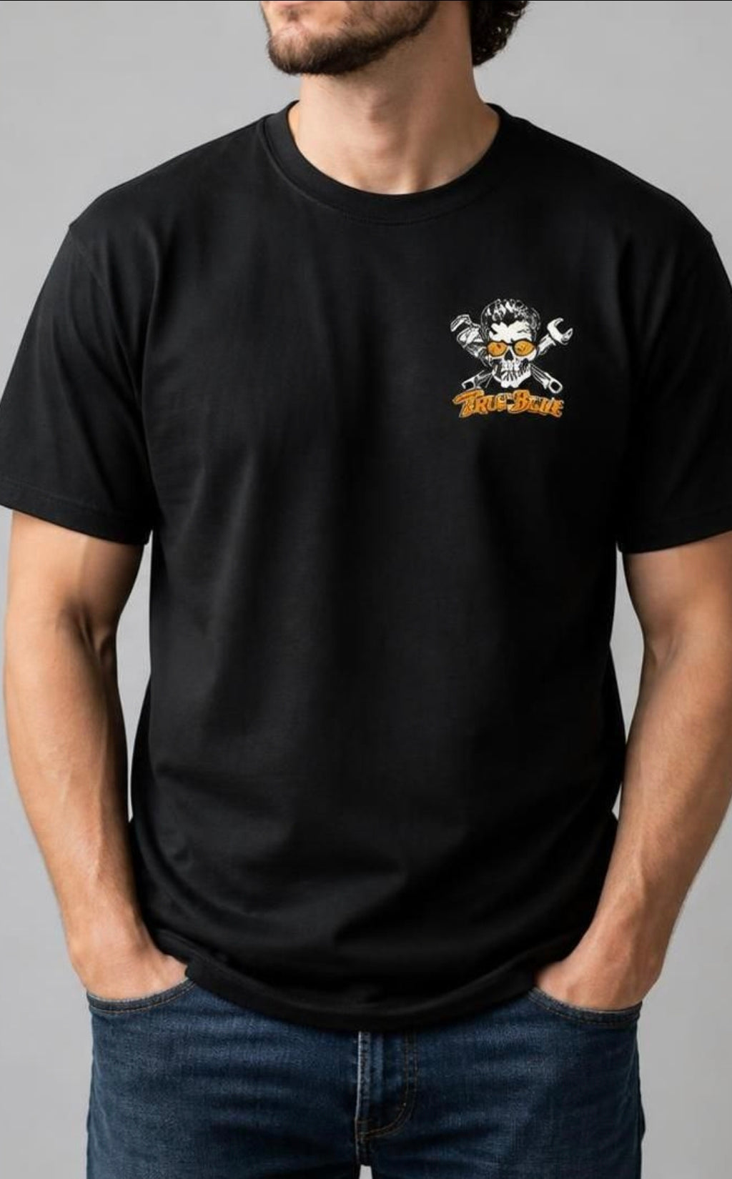 TRUE BLUE ROUGHNECK TEE