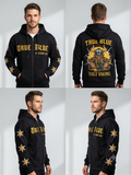 TRUE BLUE "VOLT VIKING " PATCHED ZIP UP HOODIE