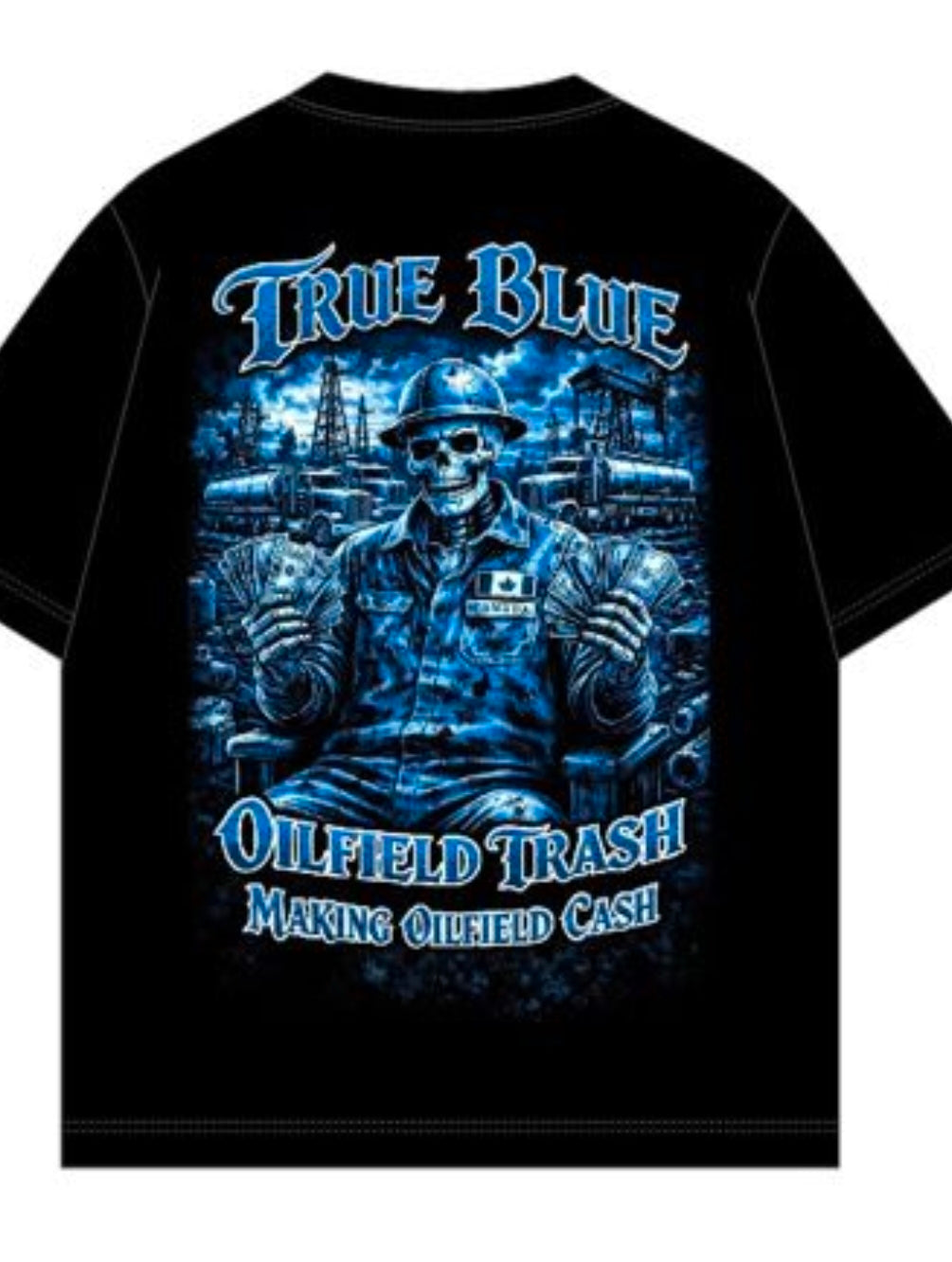 TRUE BLUE TRASH & CASH TEE