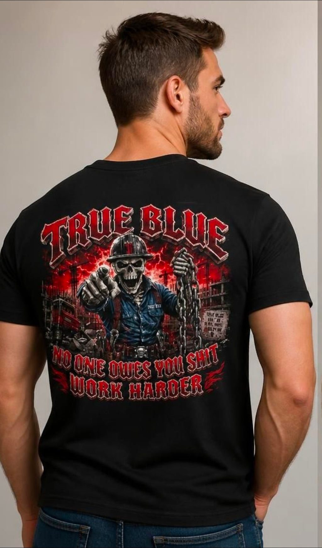 TRUE BLUE WORK HARDER TEE