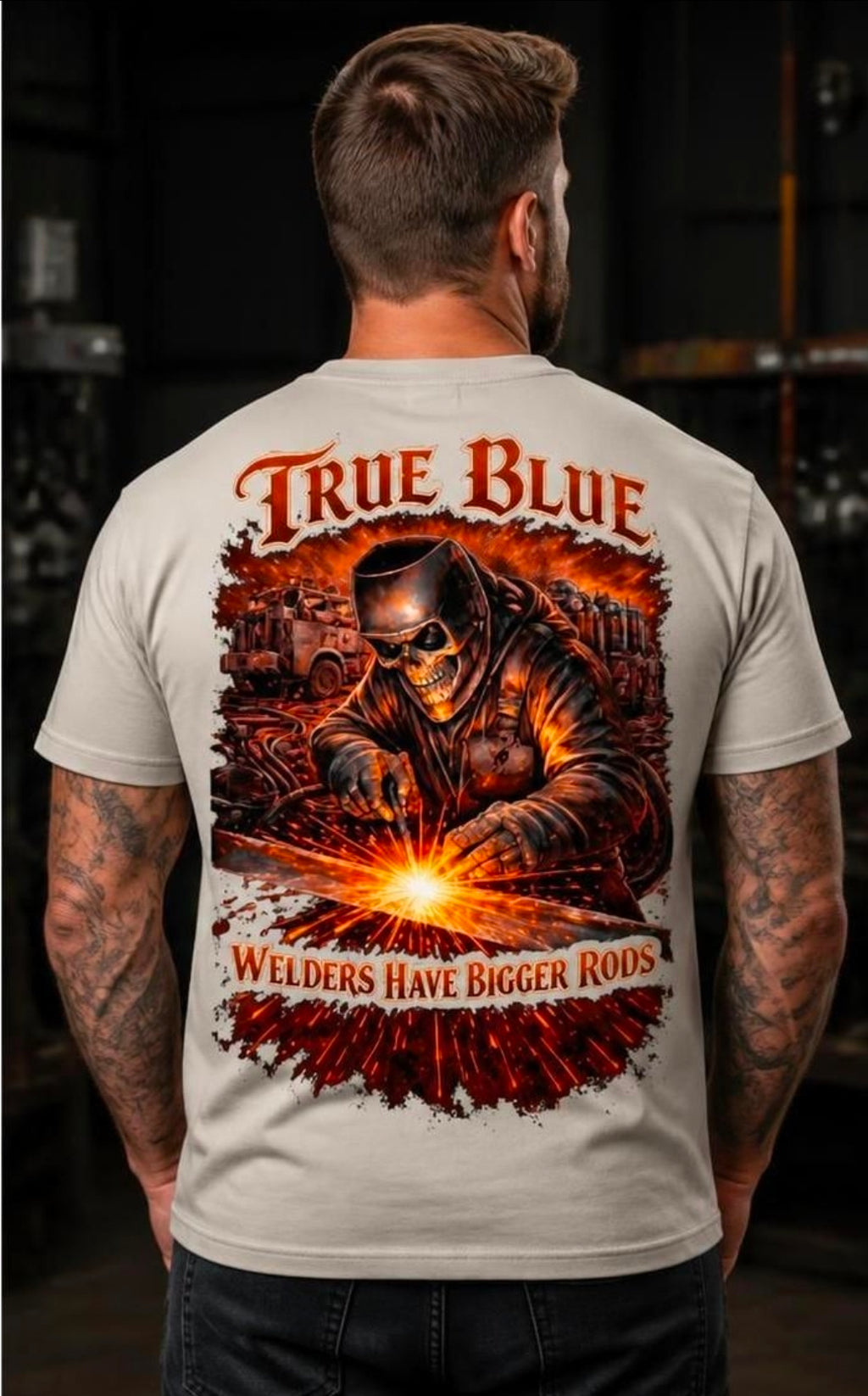 TRUE BLUE BIGGER RODS TEE