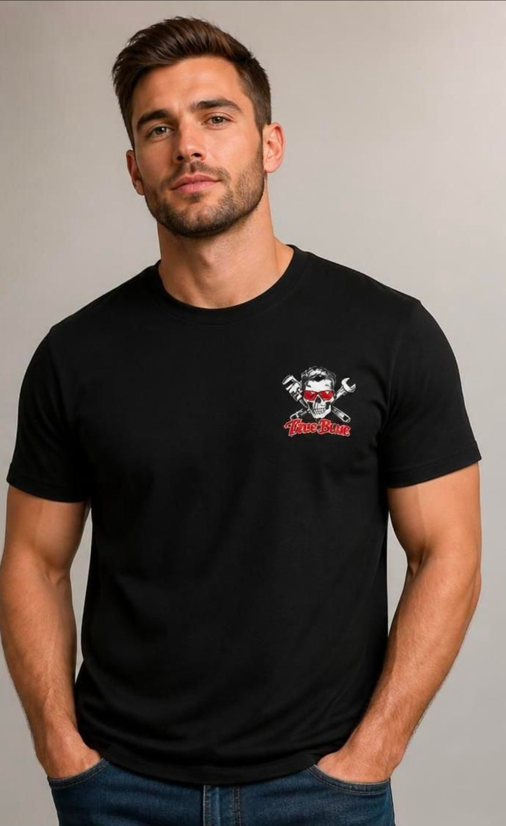 TRUE BLUE WORK HARDER TEE