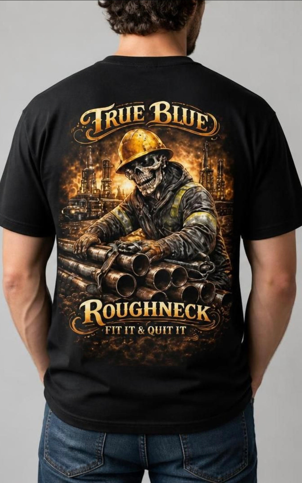 TRUE BLUE ROUGHNECK TEE